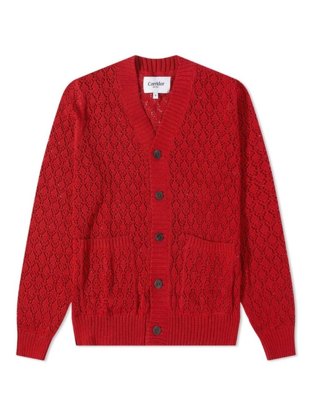 Corridor NYC Pima Lace Cardigan size M color Red mspr $405